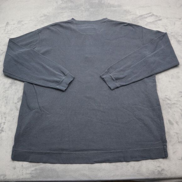 Dockers Shirt Mens L Blue Henley Sweater Long Sleeve Casual Preppy - Picture 12 of 16